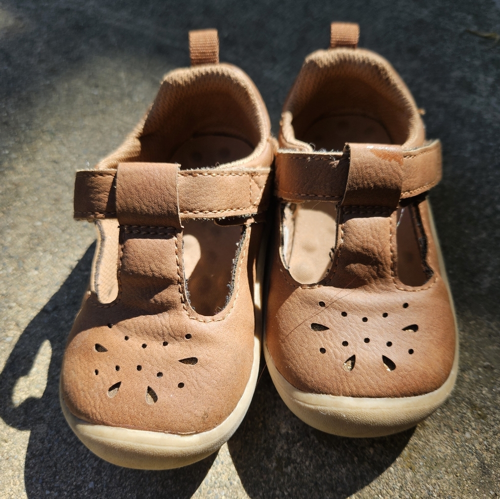 Stride Rite Tan Baby Walker Shoes